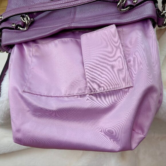 Coach Brooke Convertible Purple Soft Pebbled Leather Hobo/Shoulder Bag - Picture 16 of 16